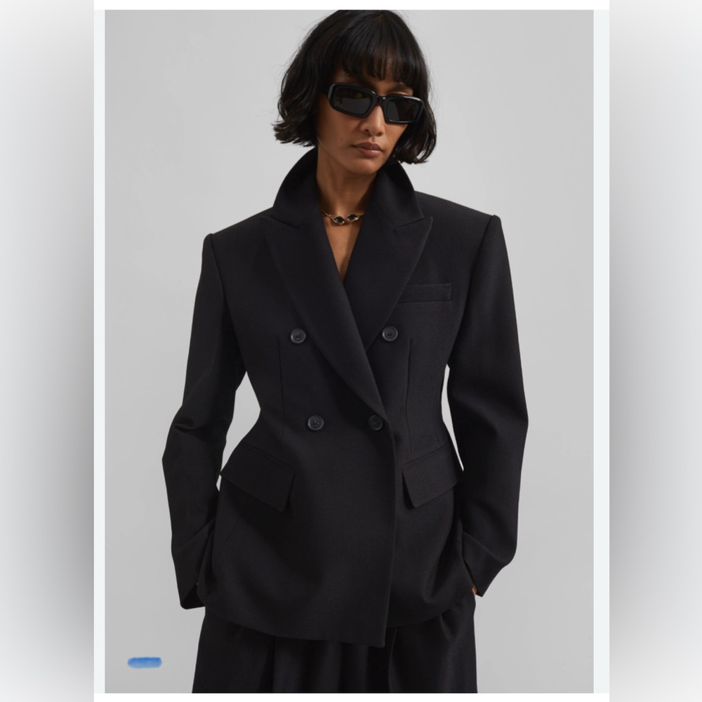 The Frankie Shop Dina double breasted blazer, black size small